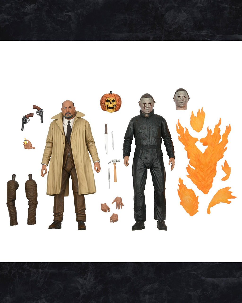 HALLOWEEN 2 MICHAEL MYERS AND DR LOOMIS ULTIMATE 2- PACK 7" ACTION FIGURES