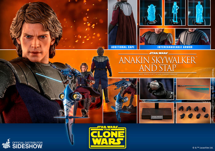 HOT TOYS STAR WARS THE CLONE WARS 1:6 ANAKIN SKYWALKER AND STAP "PRE-ORDER Q1 2022 APPROX"