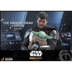 HOT TOYS STAR WARS 1:6 THE MANDALORIAN AND GROGU DELUXE FIGURE SET "PRE-ORDER Q4 2022 APPROX"