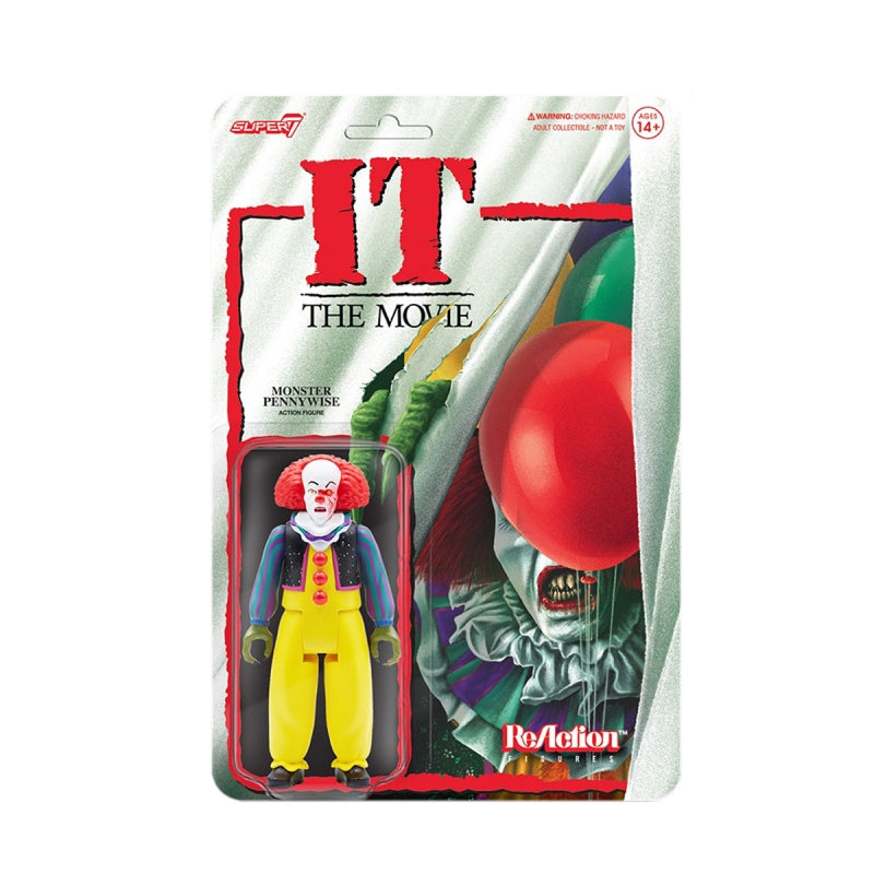 REACTION IT 1990 PENNYWISE THE CLOWN MONSTER 3.75" ACTION FIGURE