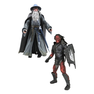 LORD OF THE RINGS SELECT SERIES 4 GANDALF AND URIK-HAI 7" ACTION FIGURES