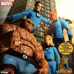 ONE:12 COLLECTIVE MARVEL FANTASTIC FOUR 1:12 ACTION FIGURE DELUXE STEEL BOX SET "PRE-ORDER Q1 2023 APPROX"