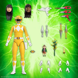 MIGHTY MORPHIN POWER RANGERS YELLOW RANGER 18CM ULTIMATES ACTION FIGURE "PRE-ORDER DEC 2022 APPROX"